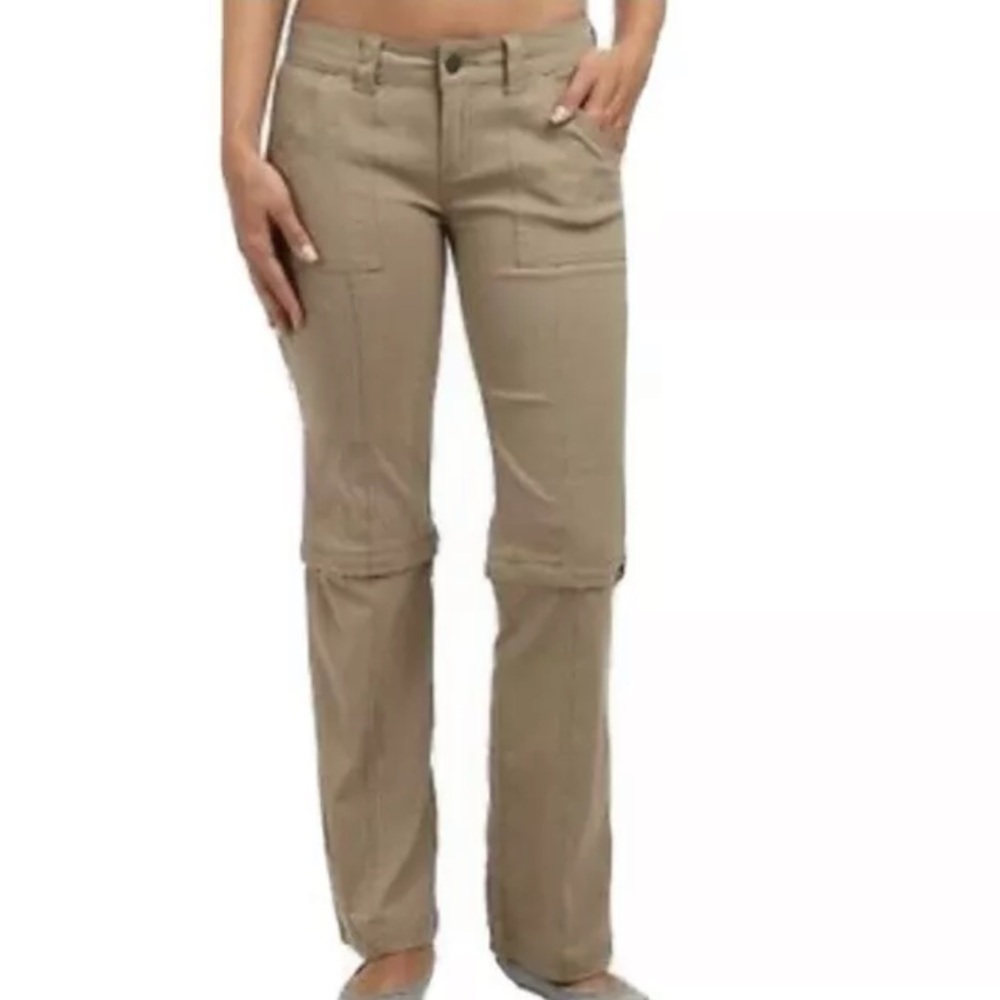Prana Khaki Tan Monarch Convertible Pant Sz 6